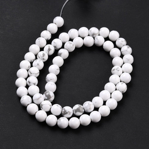 Synthetic Howlite Round Beads 6mm